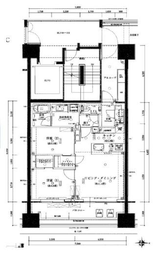 コンフォリア新宿イーストサイドタワー 11階 間取り図