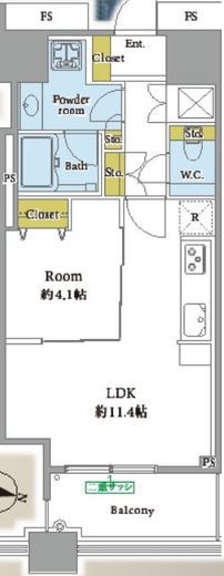 勝どきザ・タワー 20階 間取り図