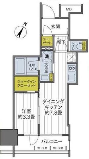 コンフォリア新宿イーストサイドタワー 5階 間取り図