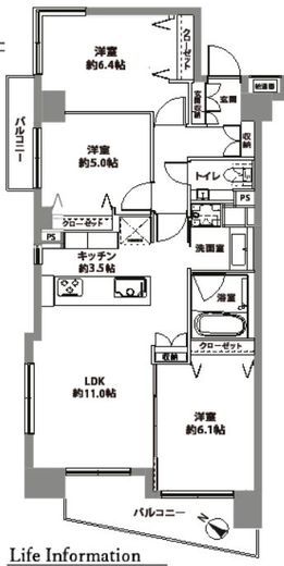 エスティメゾン銀座 4階 間取り図