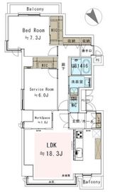 クレール平河町 5階 間取り図
