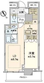 コンフォリア新宿イーストサイドタワー 23階 間取り図