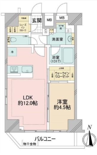 ブリリアイストタワー勝どき 12階 間取り図