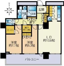ブリリアタワー大崎 11階 間取り図