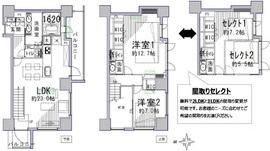 コンフォリア新宿イーストサイドタワー 9階 間取り図