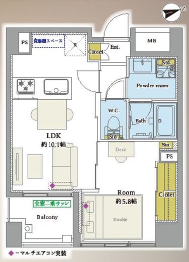 ザ・タワーズ台場 ウエスト 3階 間取り図