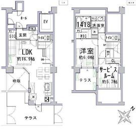 神宮前シティハウス 1階 間取り図