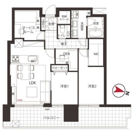 コンフォリア新宿イーストサイドタワー 3階 間取り図