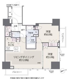 コンフォリア新宿イーストサイドタワー 15階 間取り図