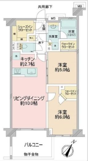ルフォン不動前 1階 間取り図