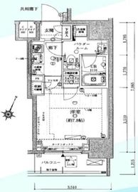 メインステージ三田アーバンスクエア 6階 間取り図