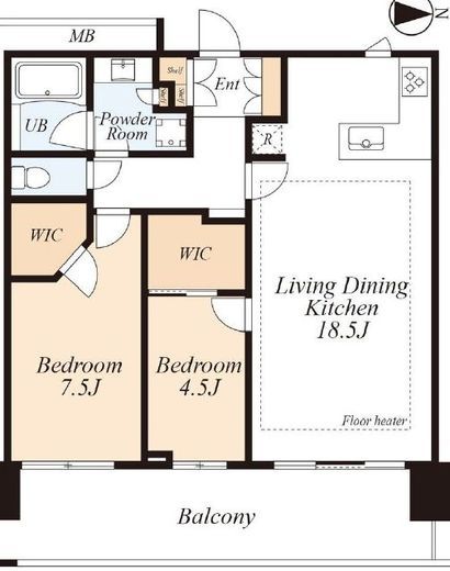 アーバンドックパークシティ豊洲タワー 37階 間取り図