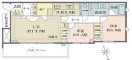 ザ・パークハウス浜田山 1階 間取り図