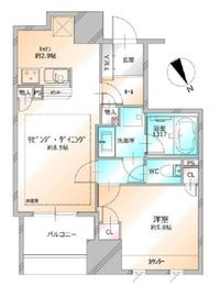 ファミール東銀座グランスイートタワー 2階 間取り図