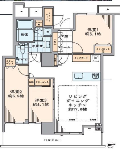 豊洲シエルタワー 35階 間取り図