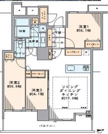 豊洲シエルタワー 35階 間取り図