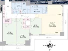 Wコンフォートタワーズ WEST 32階 間取り図