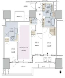 プラウドタワー東池袋ステーションアリーナ 18階 間取り図