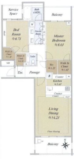 パークシティ浜田山 4階 間取り図