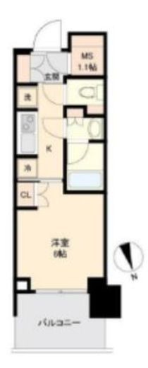 パークタワー勝どきミッド/サウス 9階 間取り図