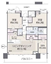 ベイズタワー＆ガーデン 17階 間取り図