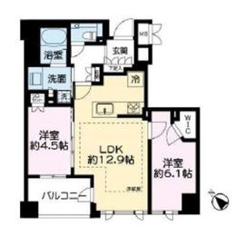 ジオ勝どき 2階 間取り図