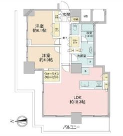 イーストコモンズ清澄白河フロントタワー 23階 間取り図