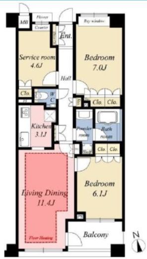 アデニウム学芸大学 3階 間取り図