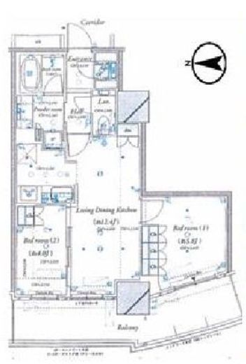 ルミナリータワー池袋 10階 間取り図