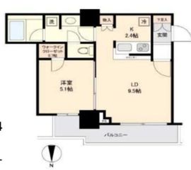 クレストタワー品川シーサイド 6階 間取り図