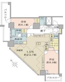 ビーコンタワーレジデンス 33階 間取り図