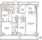 Wコンフォートタワーズ WEST 45階 間取り図