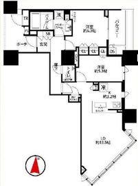 ドゥ・トゥール 14階 間取り図