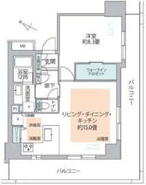グローリオ白金高輪 3階 間取り図