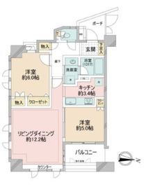コスモ白金シティフォルム 13階 間取り図