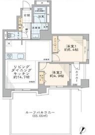 グランドパーク恵比寿センシュアス 3階 間取り図