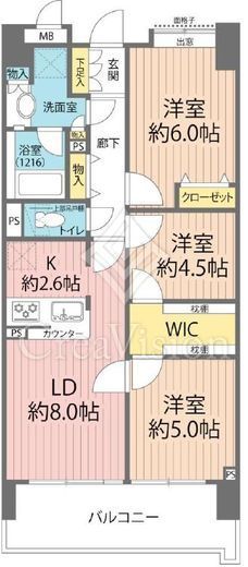 クレストフォルム田町ベイフロントスクエア 7階 間取り図