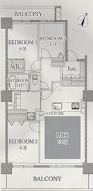 ヴィルヌーブタワー駒沢 16階 間取り図