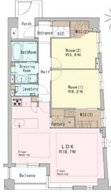 グランヴェール長者丸 2階 間取り図