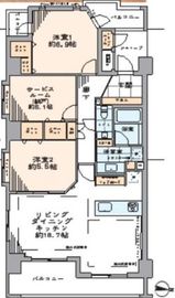 クレッセント目黒花房山 5階 間取り図