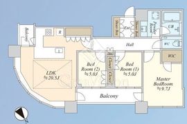 ル・サンク大崎シティタワー 15階 間取り図
