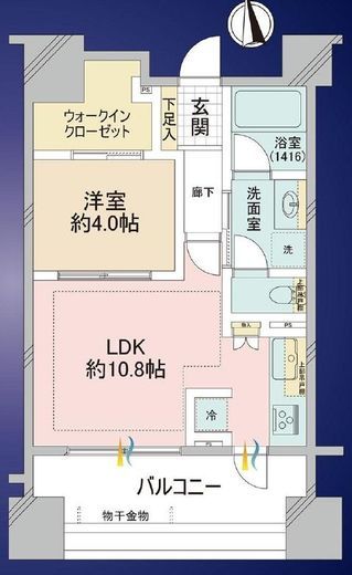 パークハビオ新橋 8階 間取り図