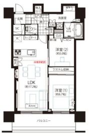 クロスエアタワー 36階 間取り図