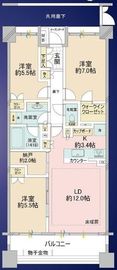 ブリリアウェリス文京千駄木 5階 間取り図