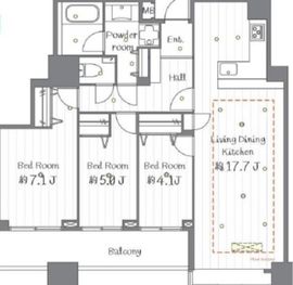 ステーションガーデンタワー 36階 間取り図