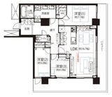 ザ・リバープレイスウエストタワー 28階 間取り図