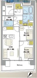 HARUMI FLAG SUN VILLAGE (晴海フラッグ サンヴィレッジ) 5階 間取り図