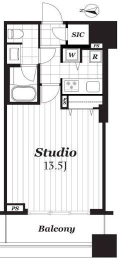 コンシェリア西新宿タワーズウエスト 8階 間取り図