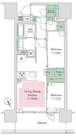 プラウド五反田 8階 間取り図
