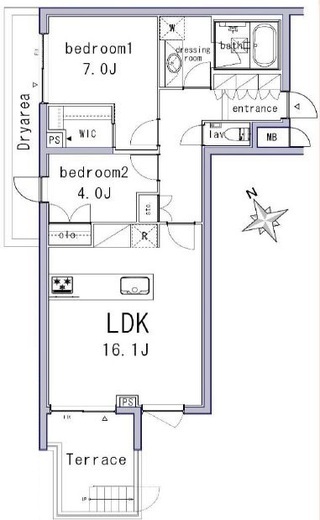 パークハビオ新橋 1階 間取り図